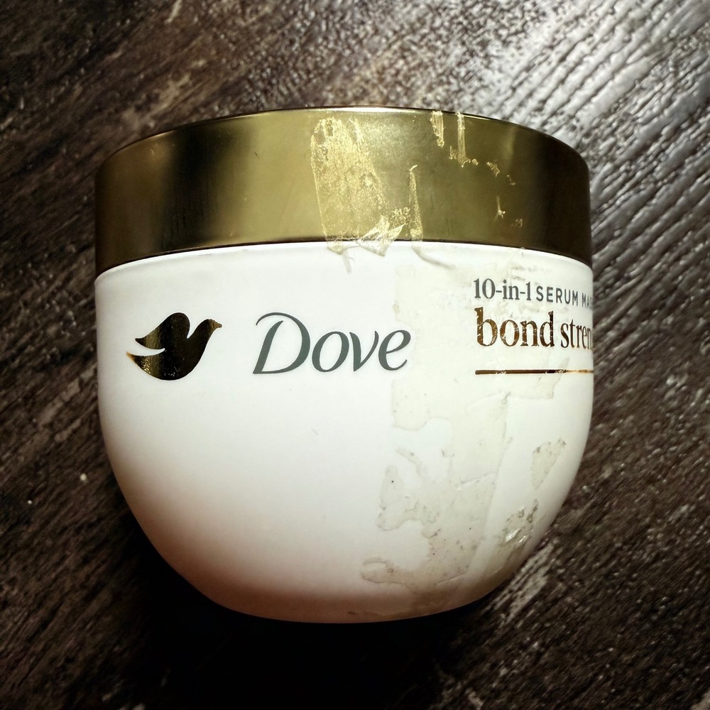Dove Bond Strength Hair Mask Unisex 9.2oz Gold 10-in-1 Serum Repair Peptide Mask